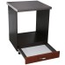 Corp pentru cuptor incorporabil cu sertar Zebra, Wenge/MDF Cedru, cu blat beton, 60 x 85 x 60 cm